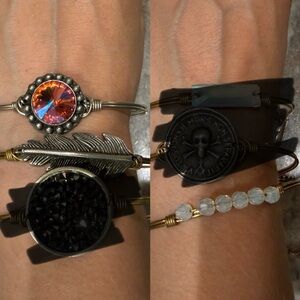 Gold and Silver Luca + Danni Charm Bracelet Set